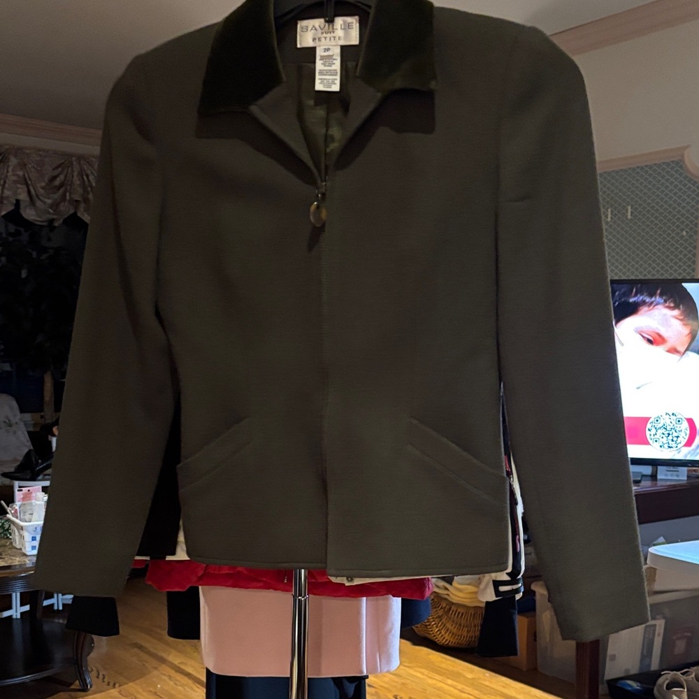 Dark Olive Green Suit Jacket